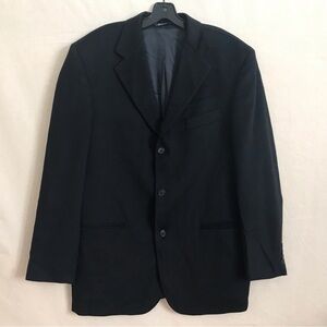 Hathaway Platinum 100% Cashmere Blazer Black Jacket MADE IN ITALY Size 40R